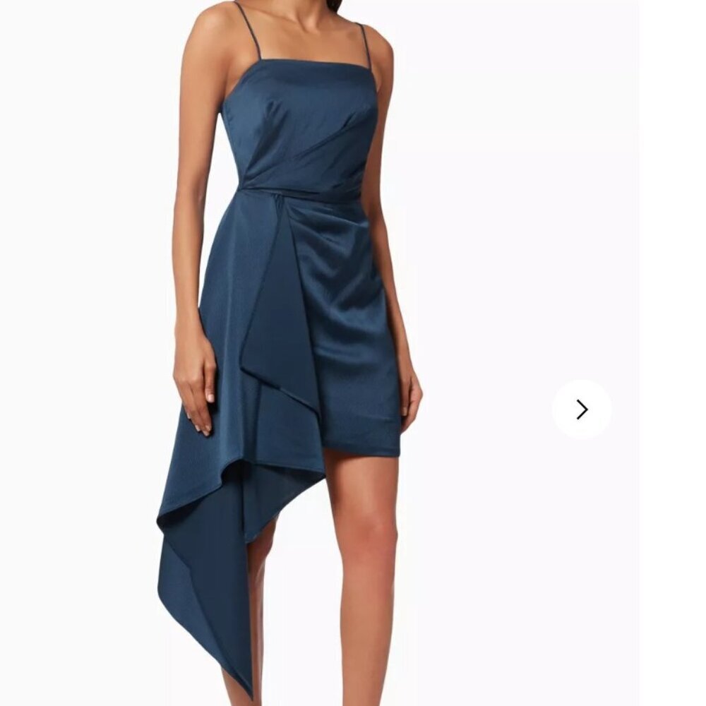 Keepsake the Label Avenue Mini Dress Satin Blue Sz 10